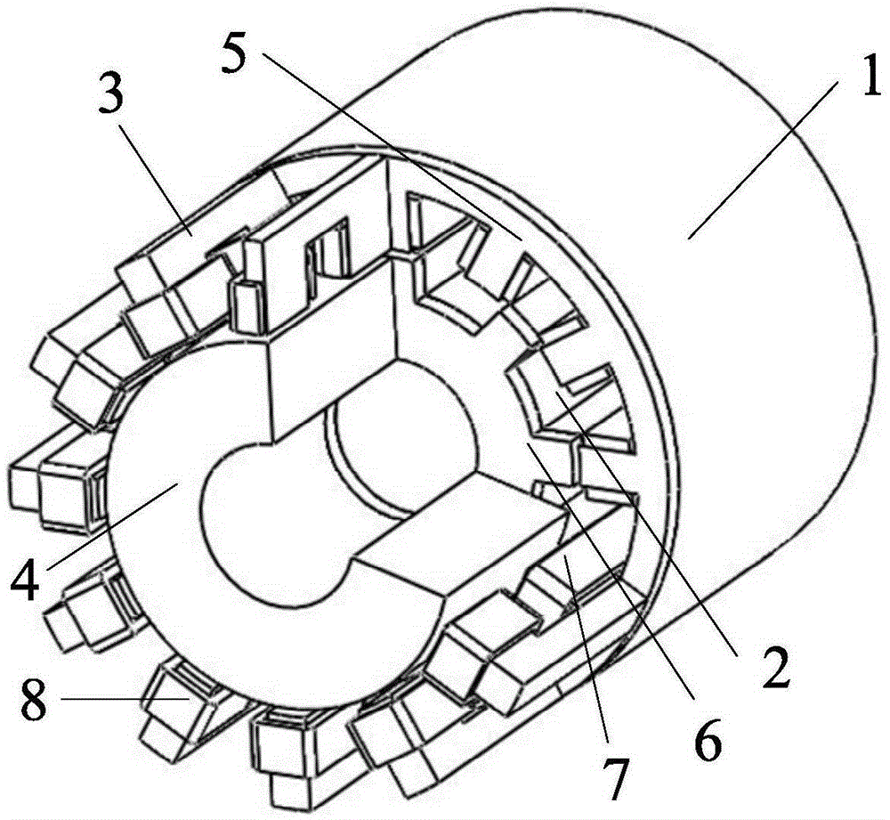 A compound structure double-winding bearingless switched reluctance motor