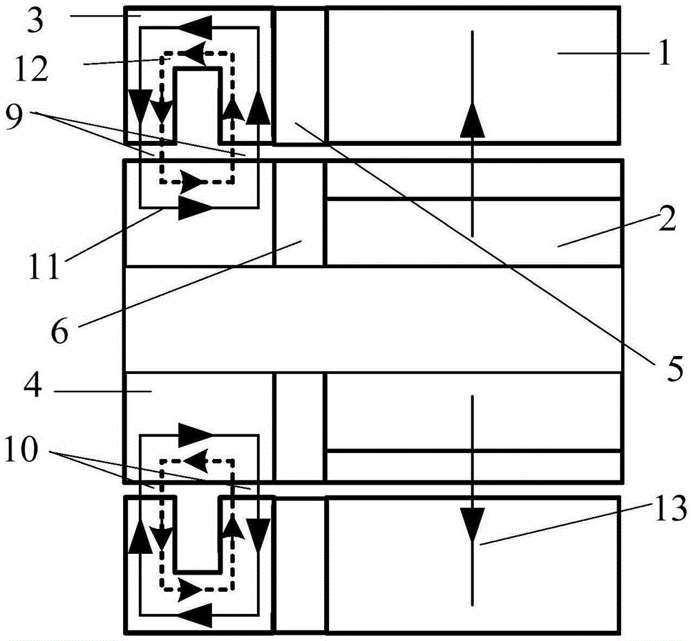 A compound structure double-winding bearingless switched reluctance motor