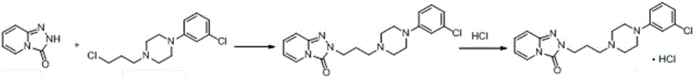 Preparation method of trazodone hydrochloride