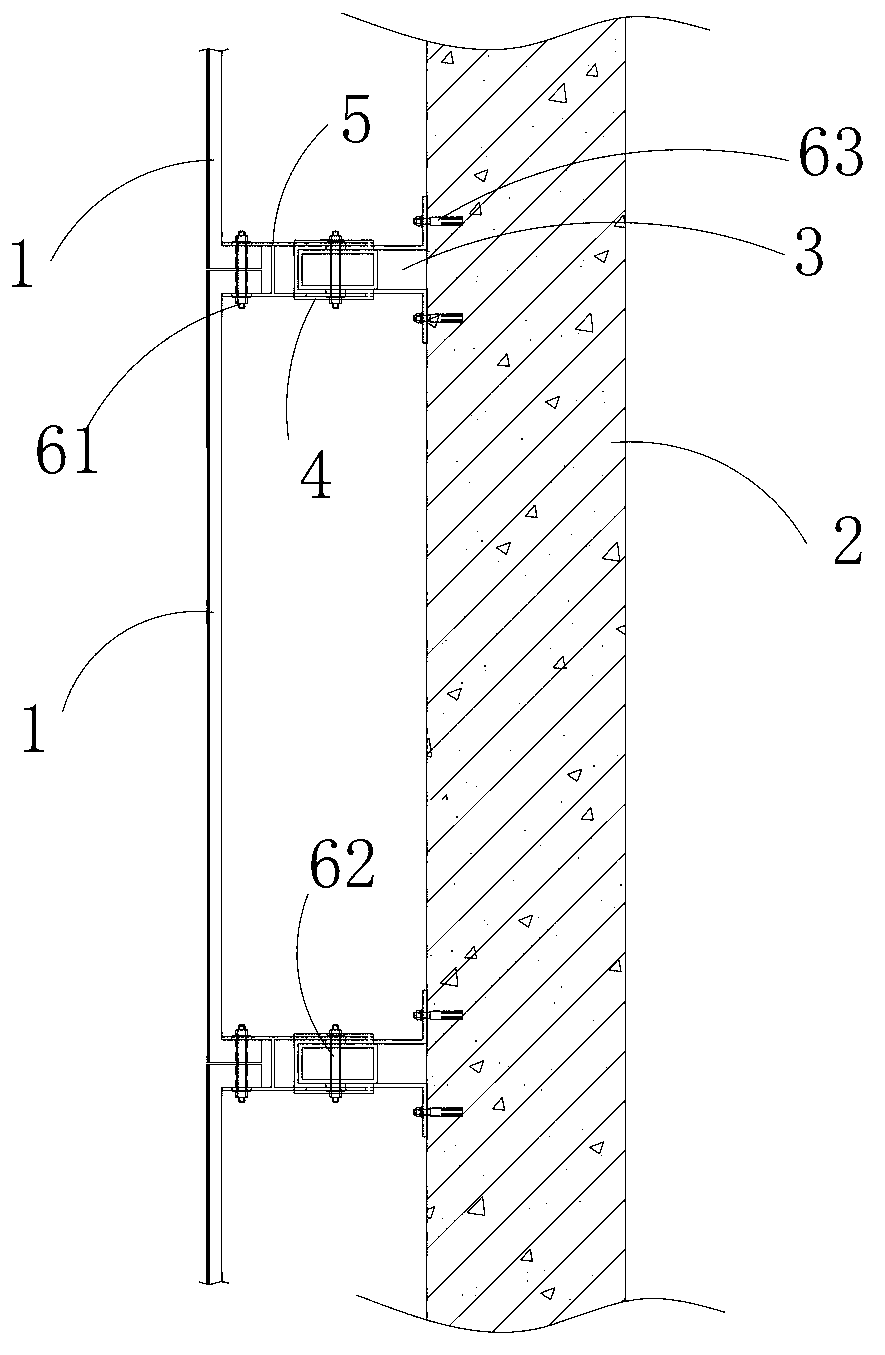 Installment structure of GRG decorative panel