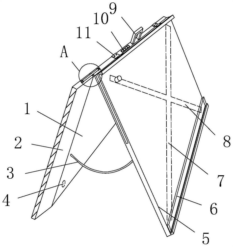 Display board having splicing structure and used for information technology teaching