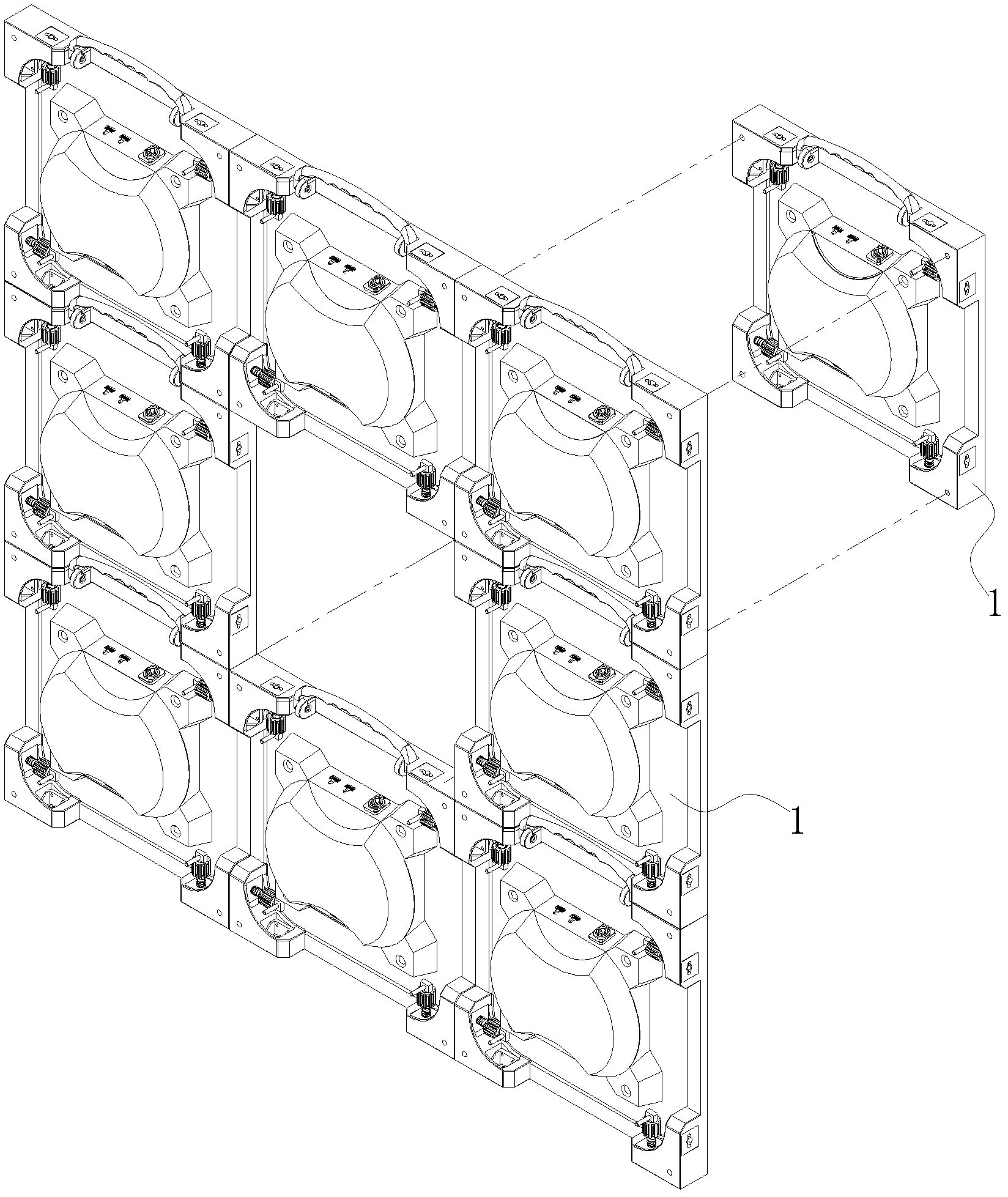 Light-emitting diode (LED) display screen box body capable of being installed and maintained conveniently