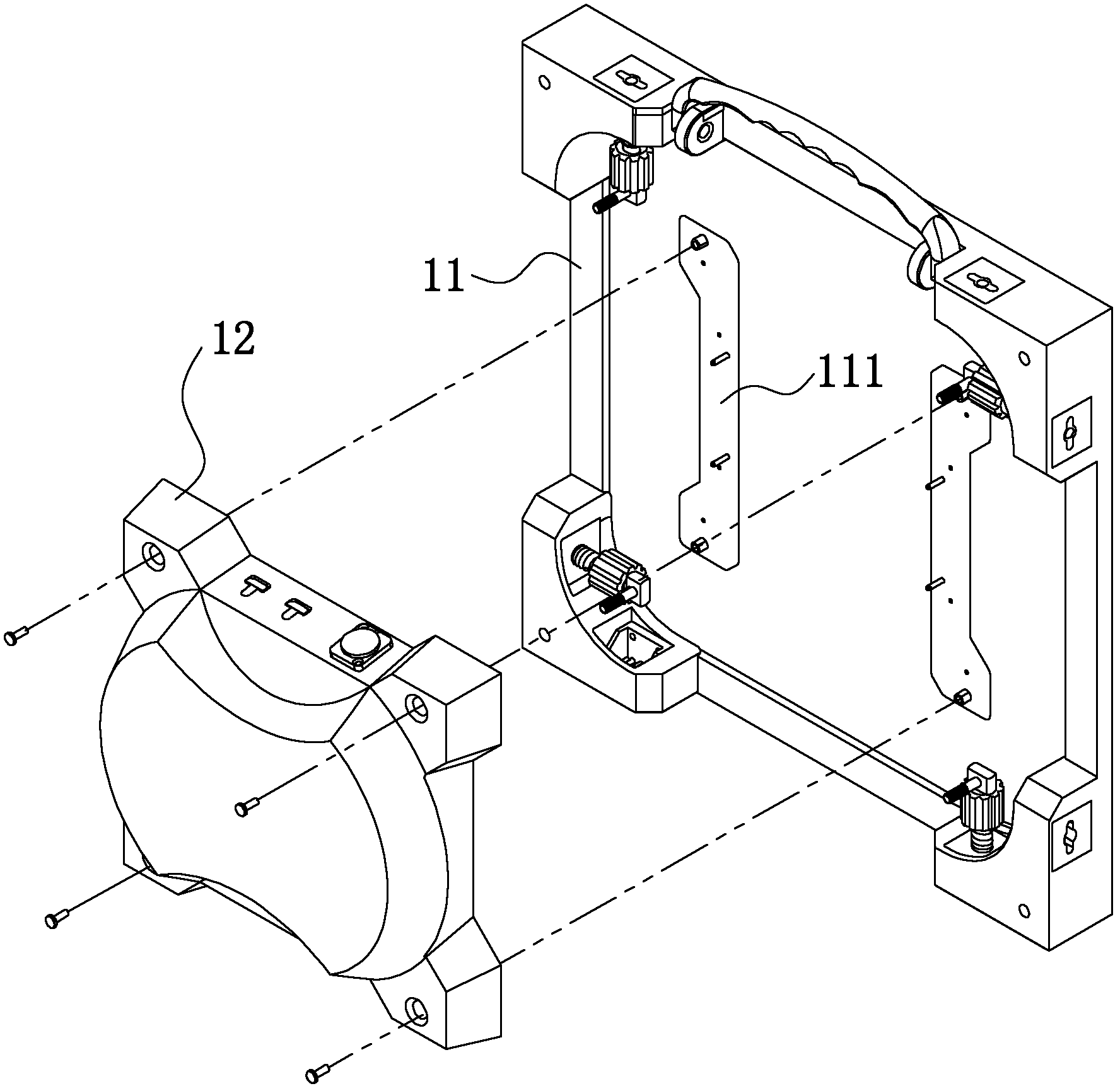 Light-emitting diode (LED) display screen box body capable of being installed and maintained conveniently