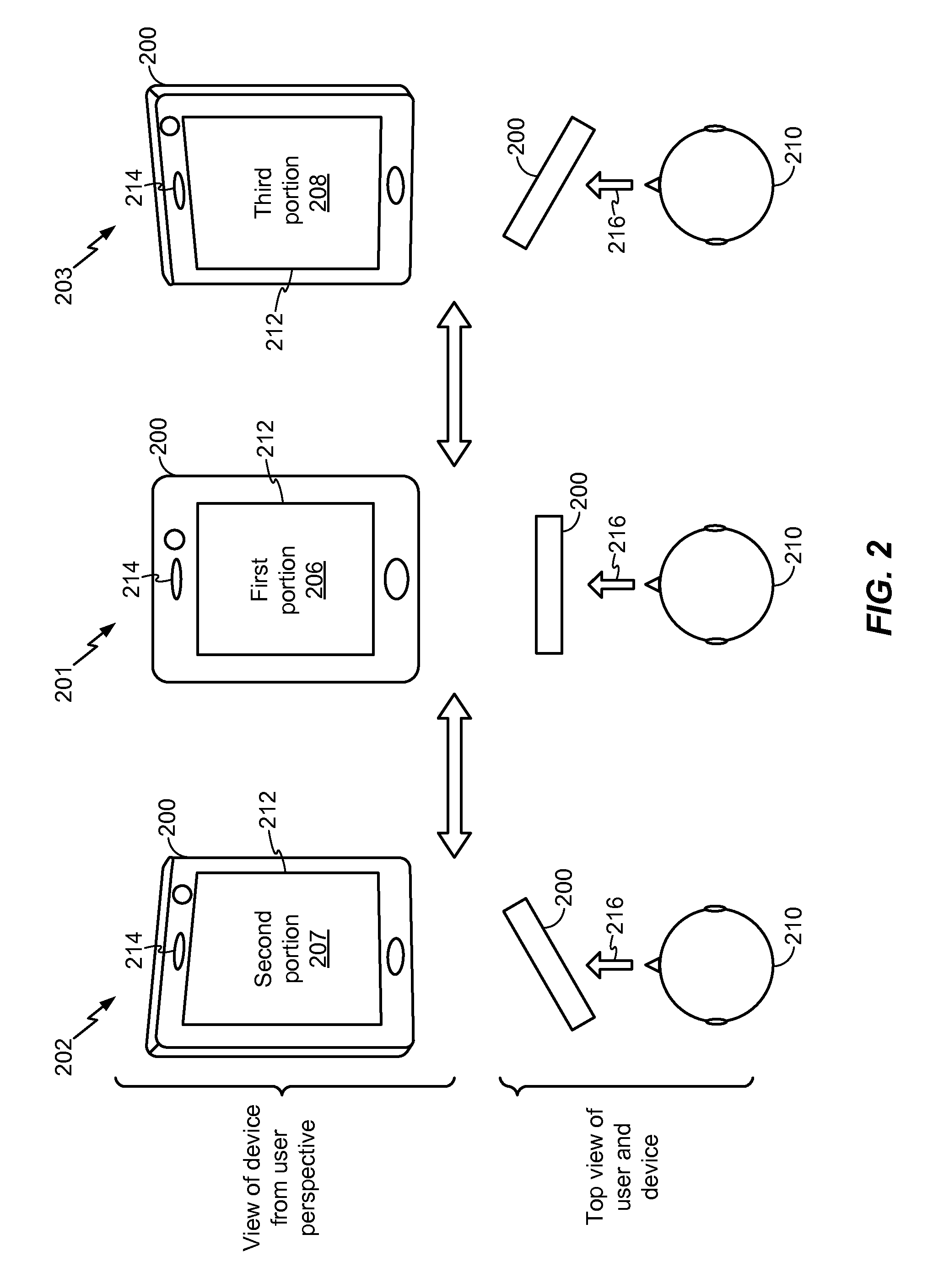 System and method to display content based on viewing orientation