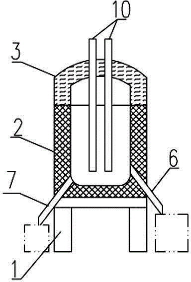 Continuous corundum smelting flow furnace