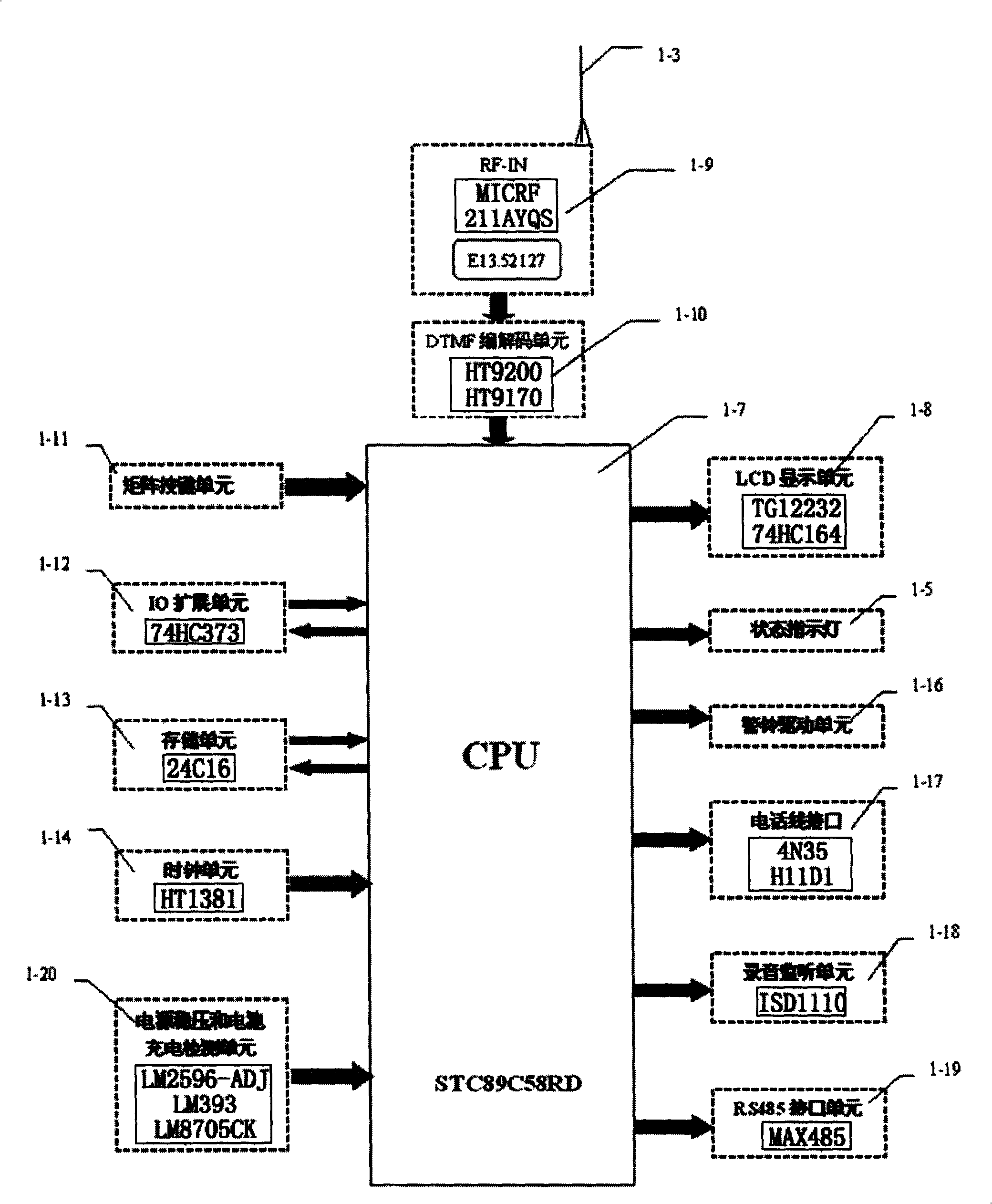 Fire-fighting power supply wireless monitoring device