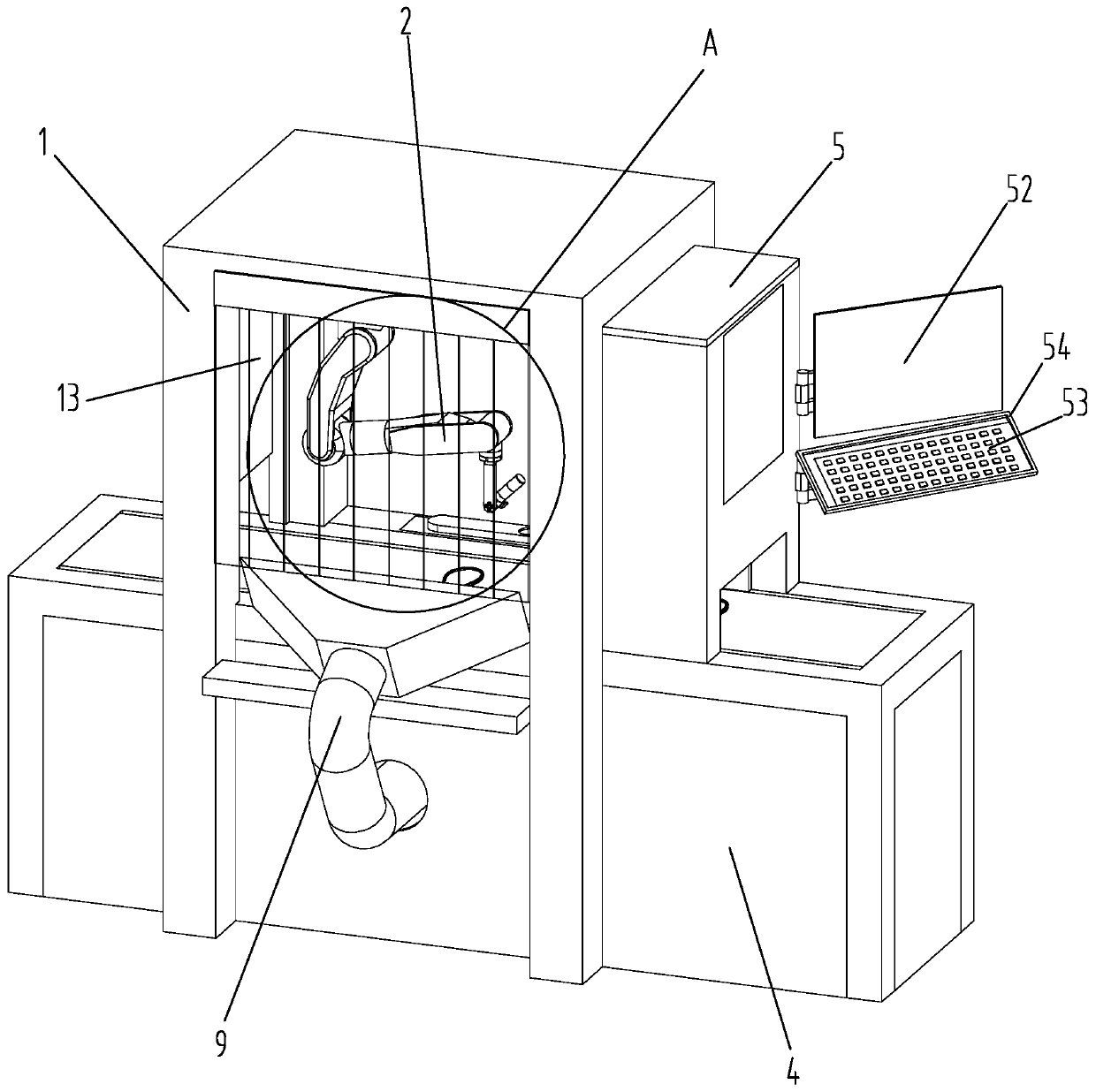 3D visual outsole glue spraying workstation and using method thereof