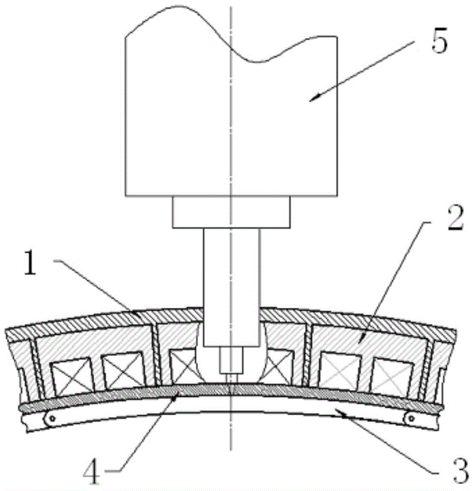 Large-diameter thin walled cylinder butt welding assembly clamping device