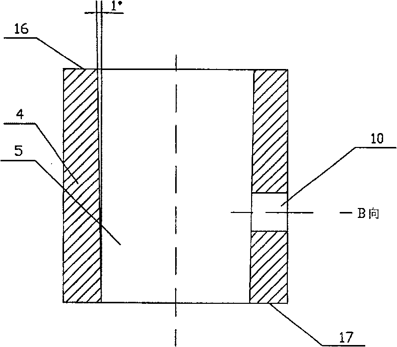 L-shaped extrusion device for producing ultra-fine crystal block body material