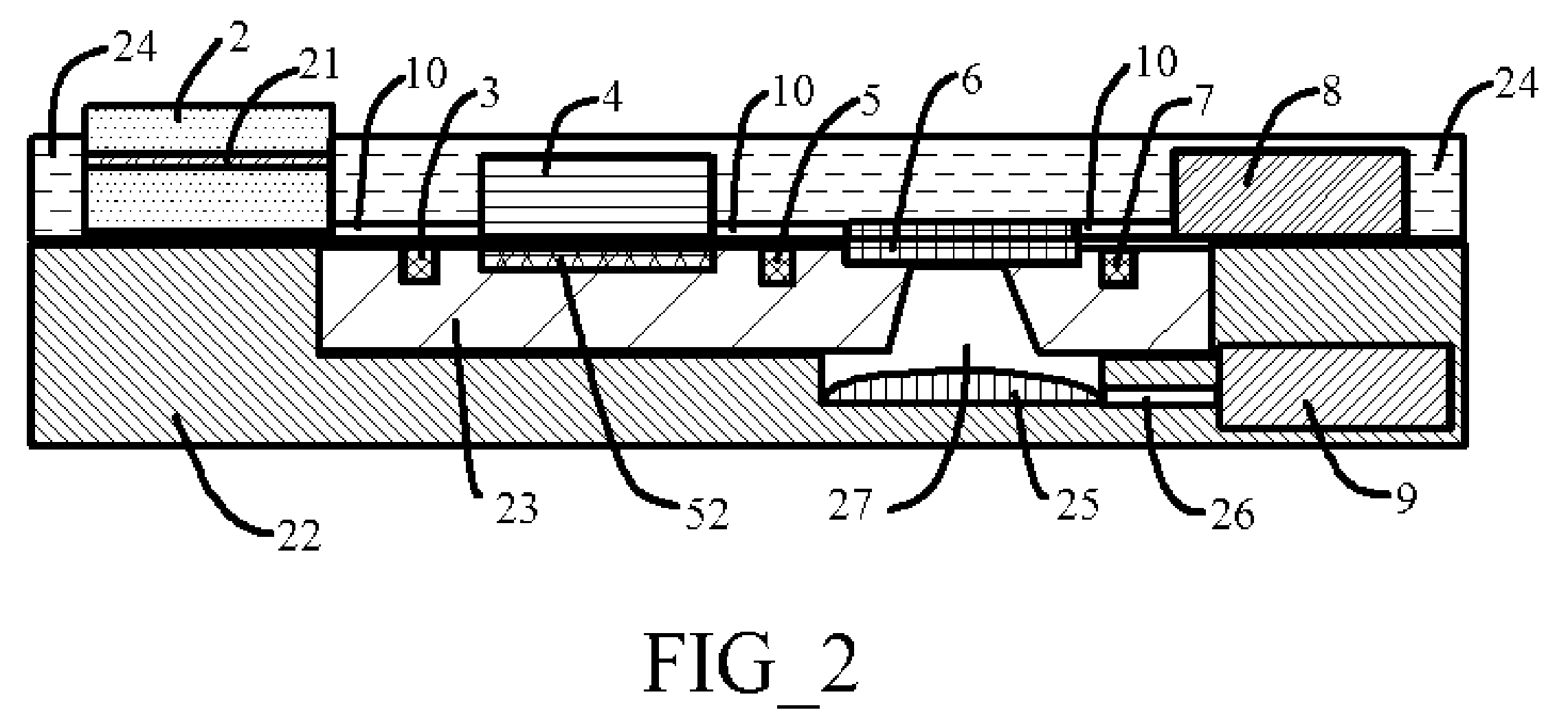 Micromachined diagnostic device with controlled flow of fluid and reaction