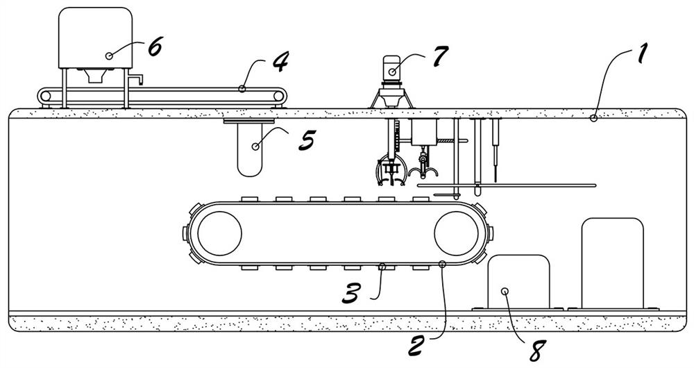 Internal pounding type orange peel separating device for orange juicing