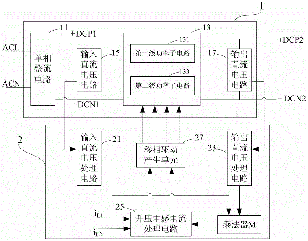 Power Factor Corrector Driven by Two Stages of Phase Shift