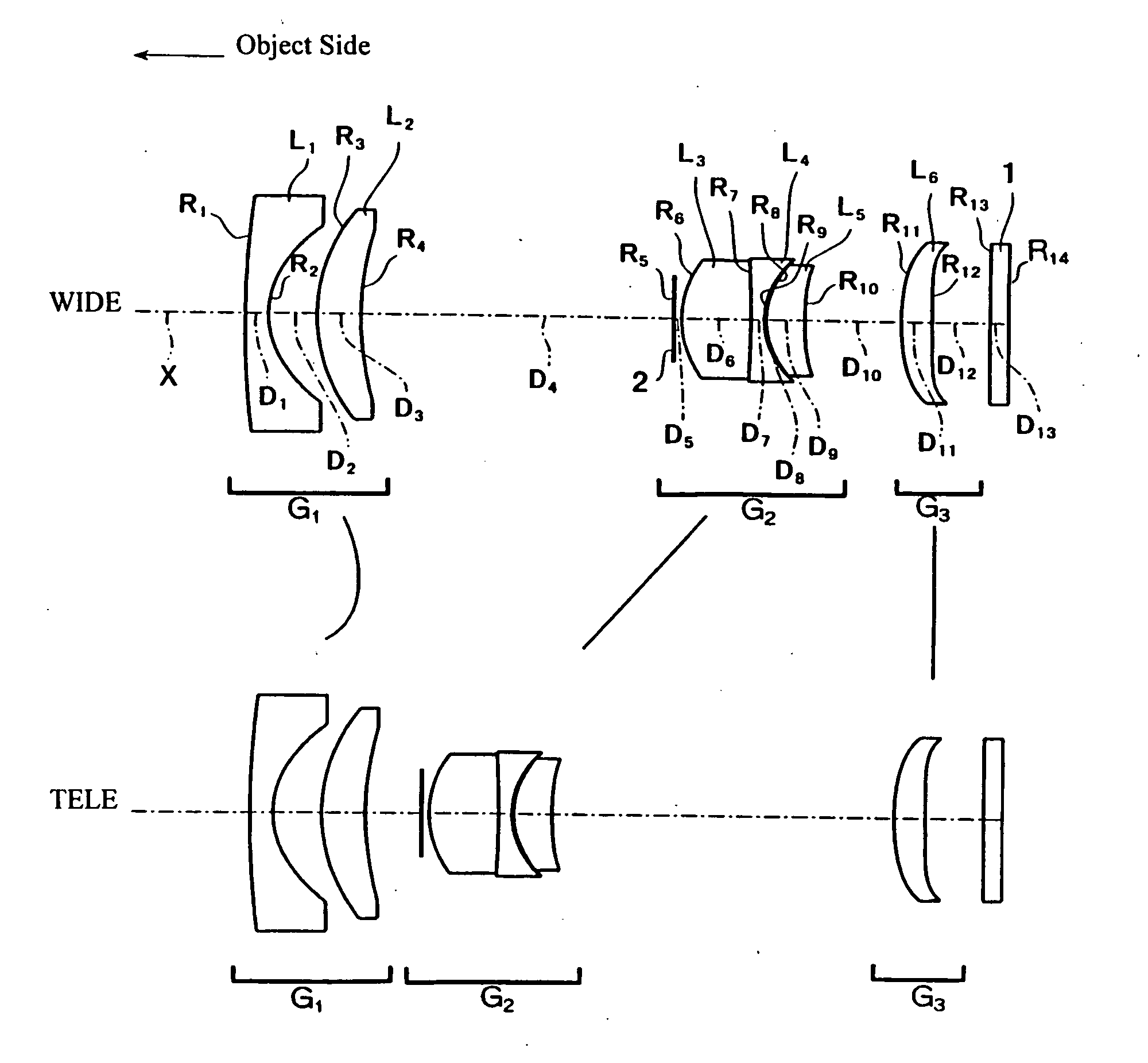 Wide-angle zoom lens including at least one aspheric lens surface