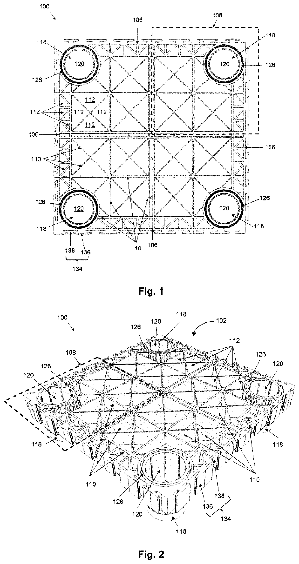 Modular pallet and multilayer support structure