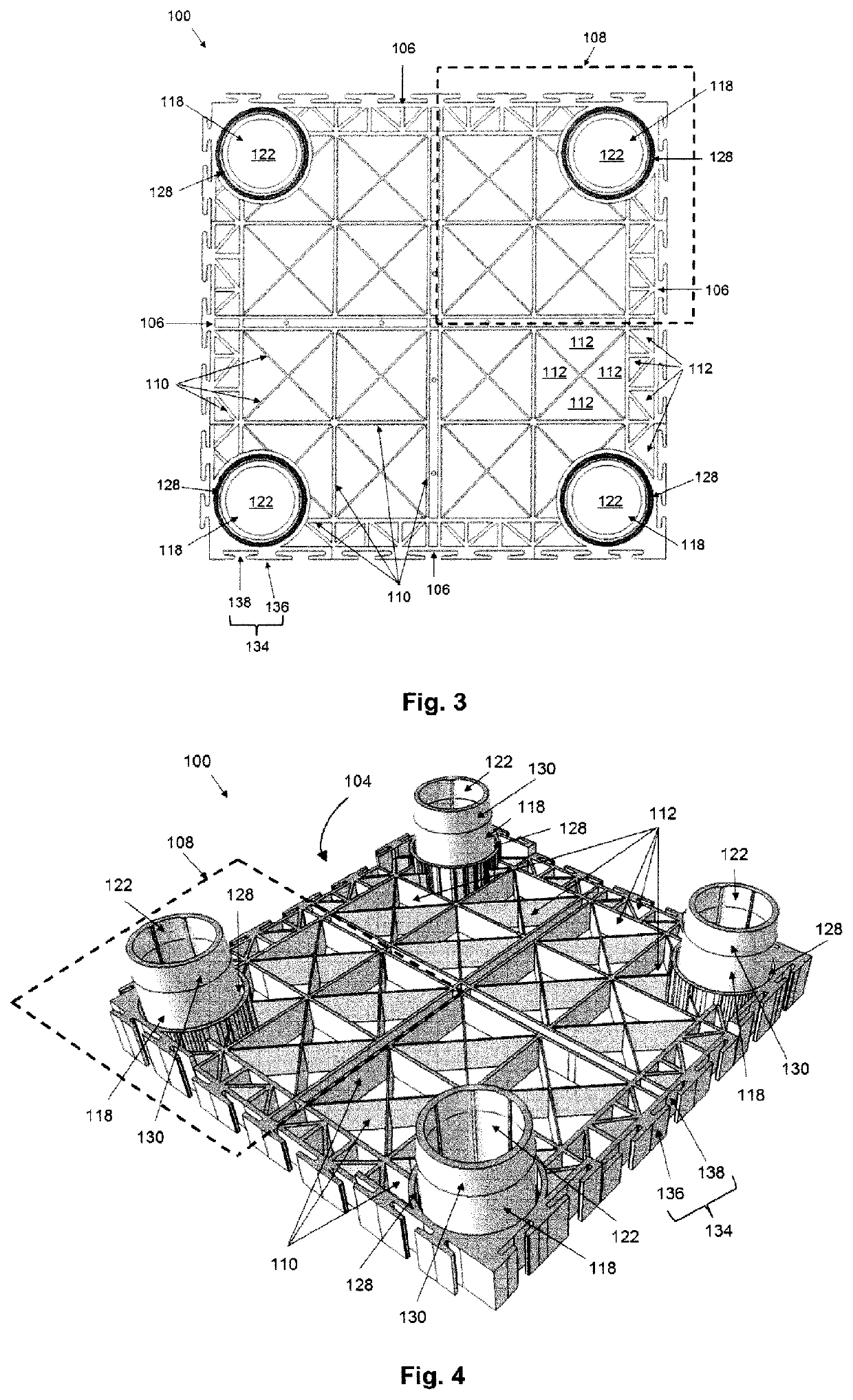 Modular pallet and multilayer support structure