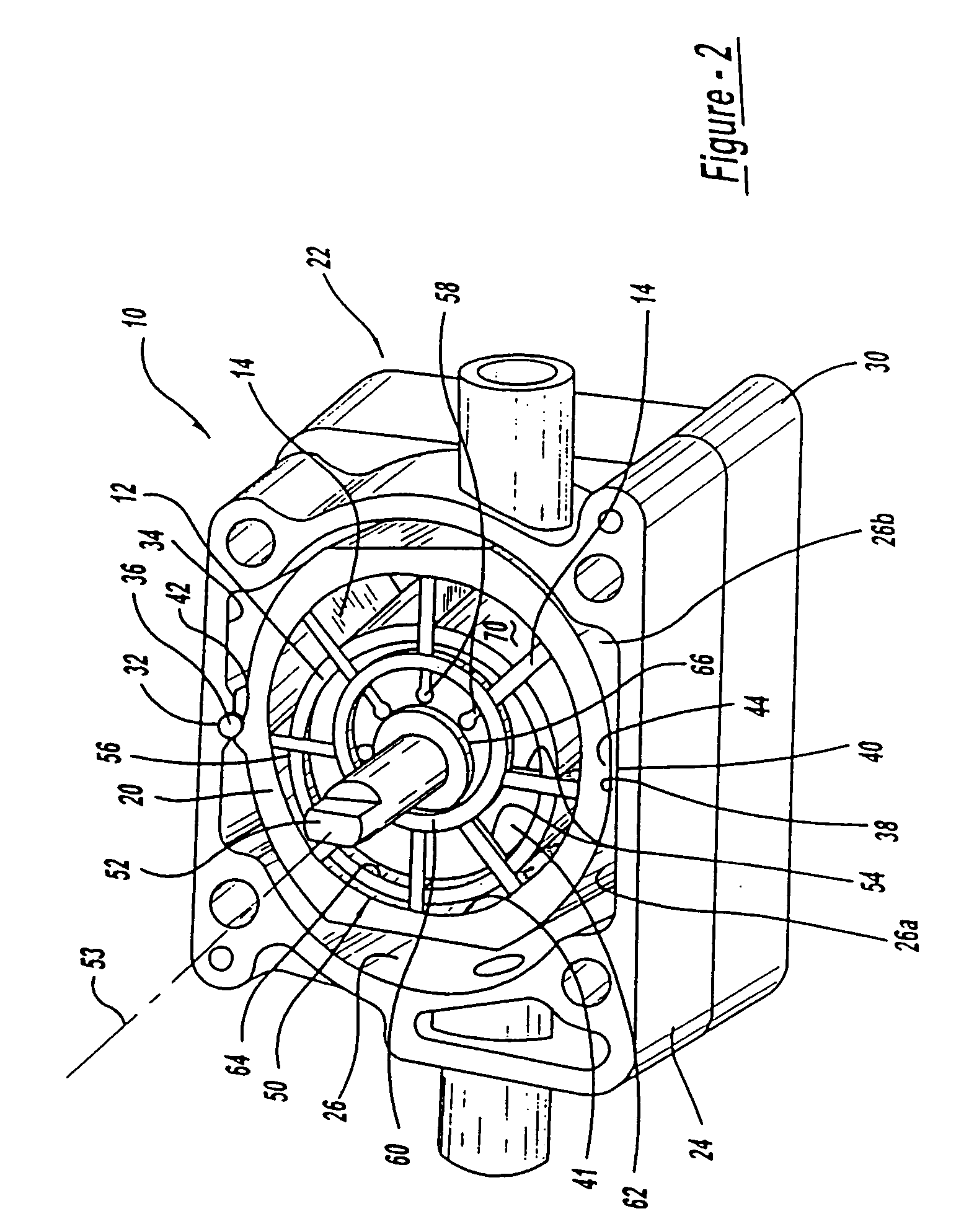 Variable displacement vane pump with variable target reguator