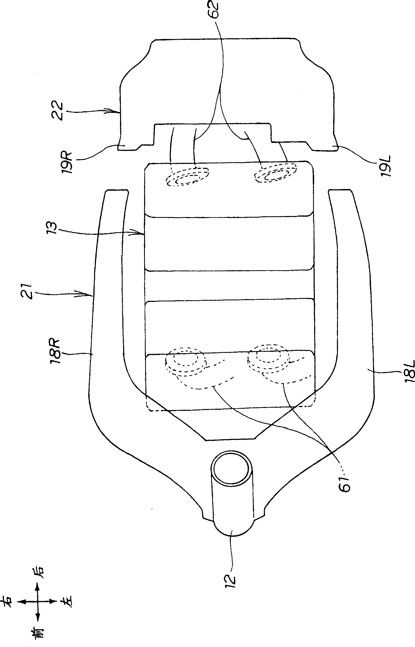 Body frame of motorcycle