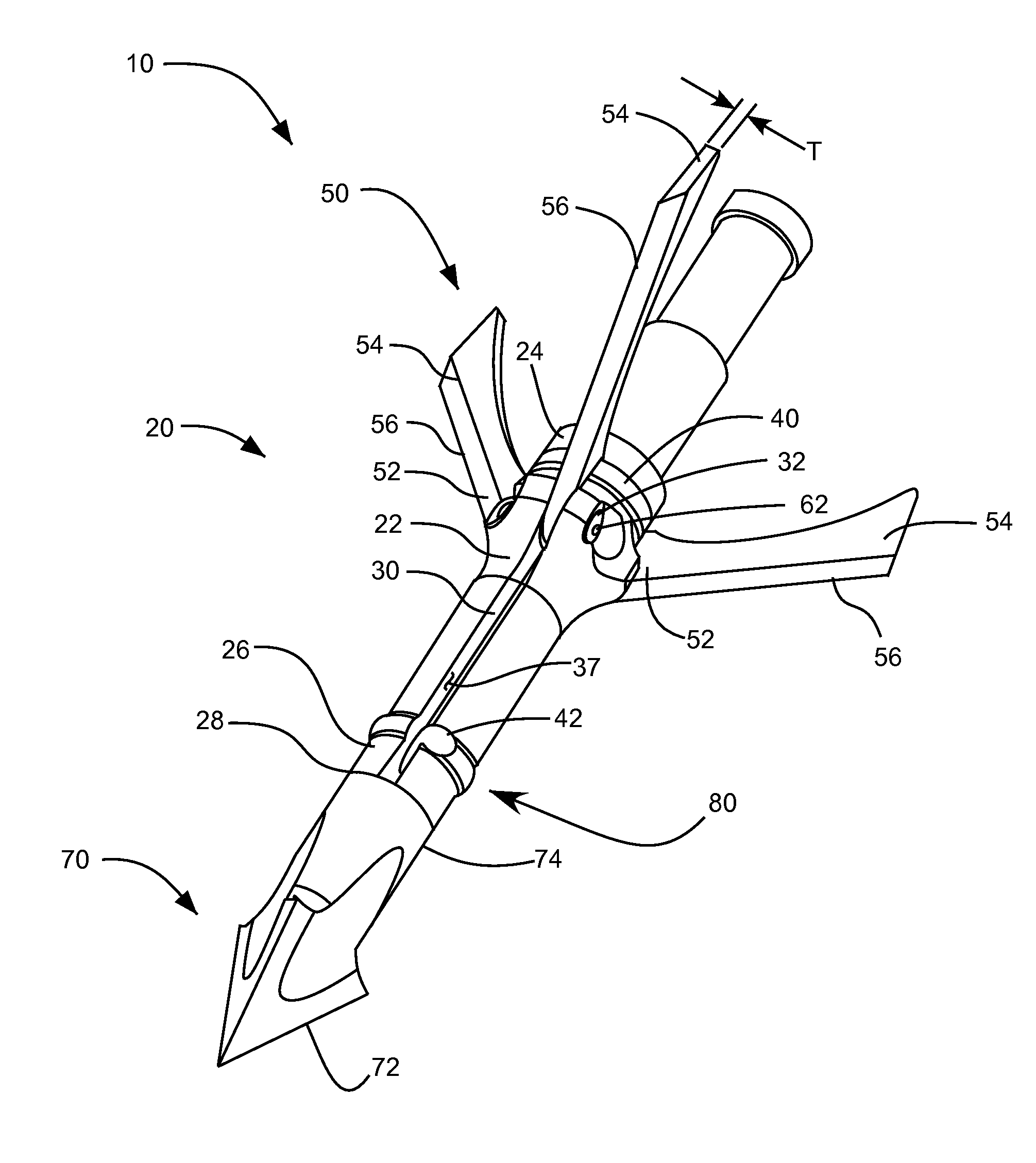 Broadhead arrow tip and associated methods