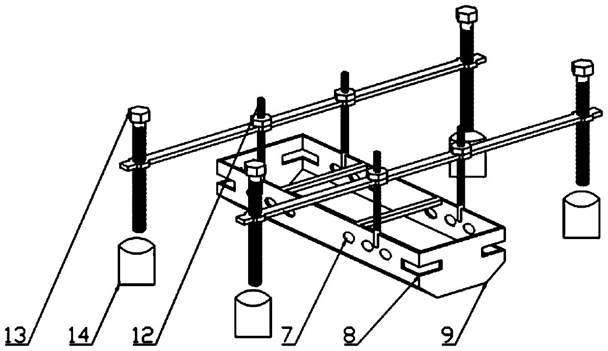 Semi-continuous casting device for long slabs of large-scale magnesium alloys