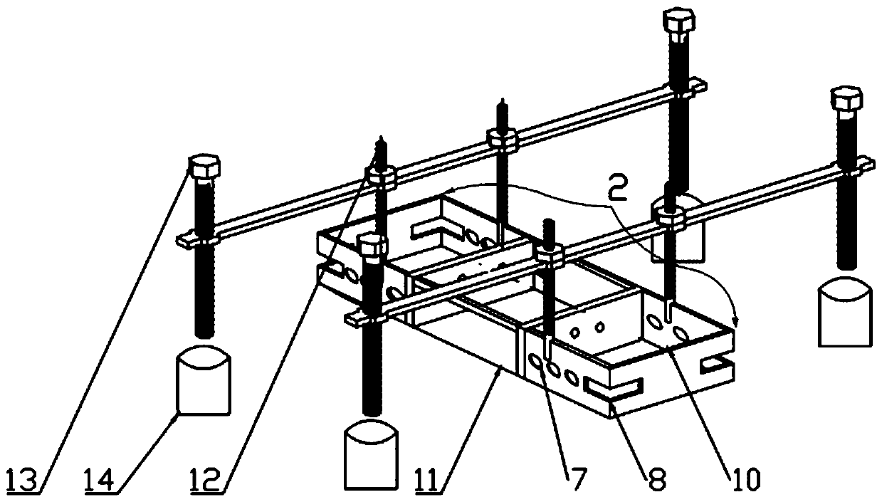 Semi-continuous casting device for long slabs of large-scale magnesium alloys