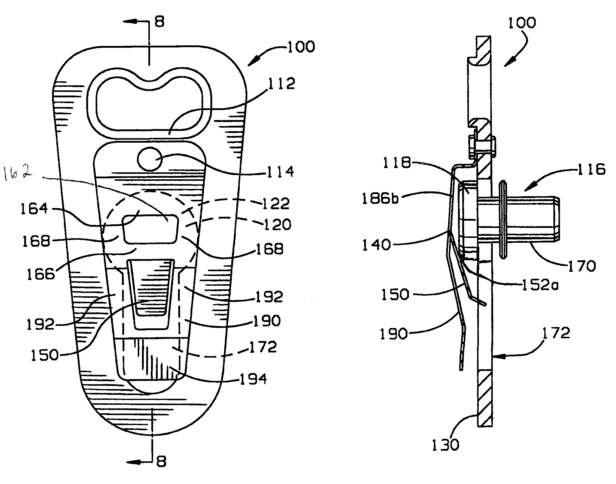 Seat belt anchor device and method