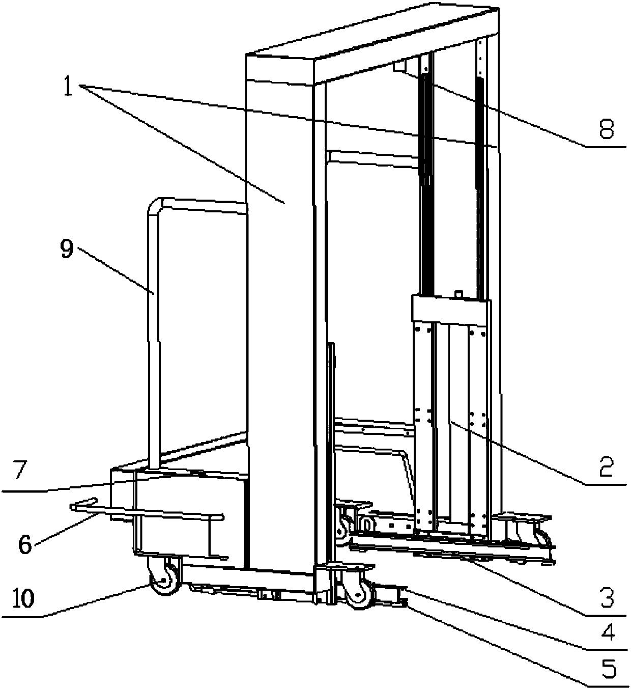 Lifting platform for switch cabinet circuit breaker transfer