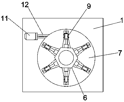 Six-station rotary table device for processing rocker arm seat