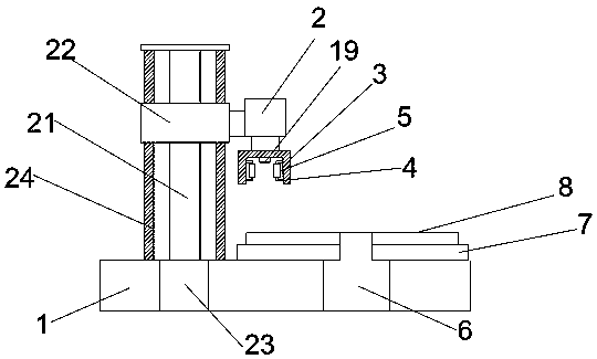 Six-station rotary table device for processing rocker arm seat