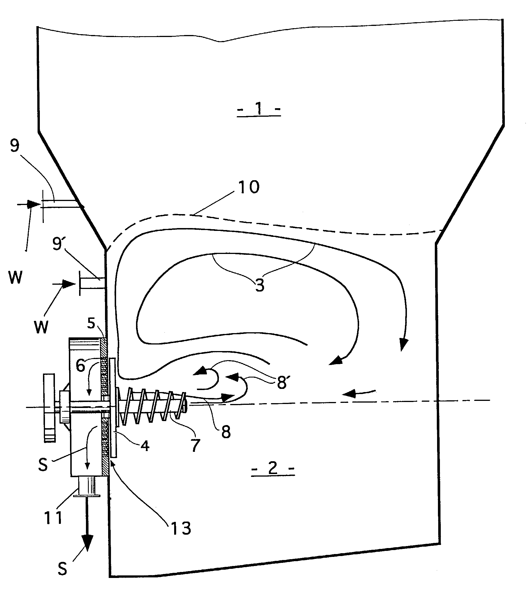 Process and container for stacking high-consistency stock