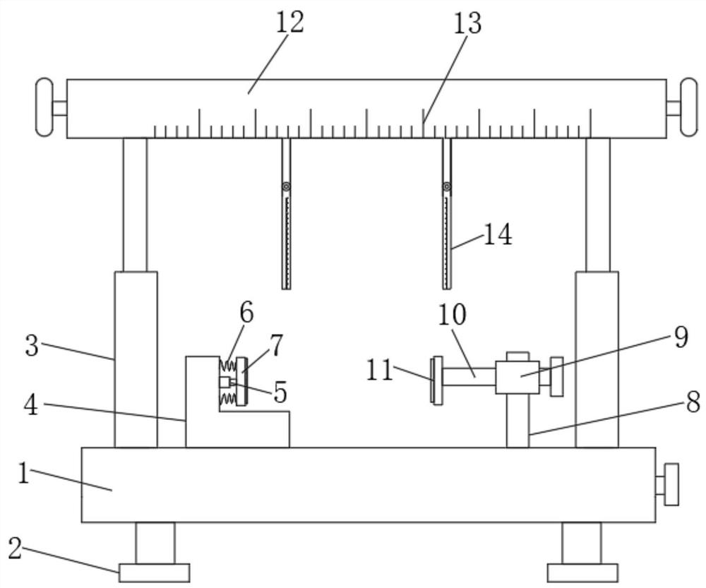 Quality inspection detection device for flywheel housing inner cavity size