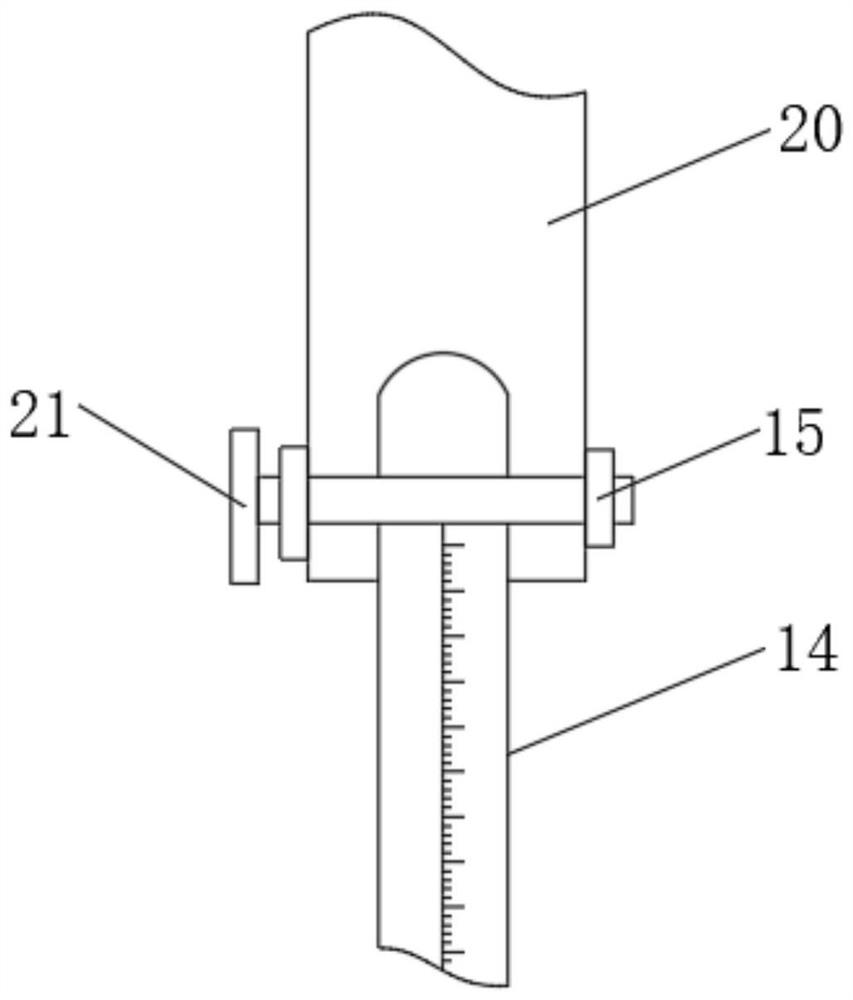 Quality inspection detection device for flywheel housing inner cavity size