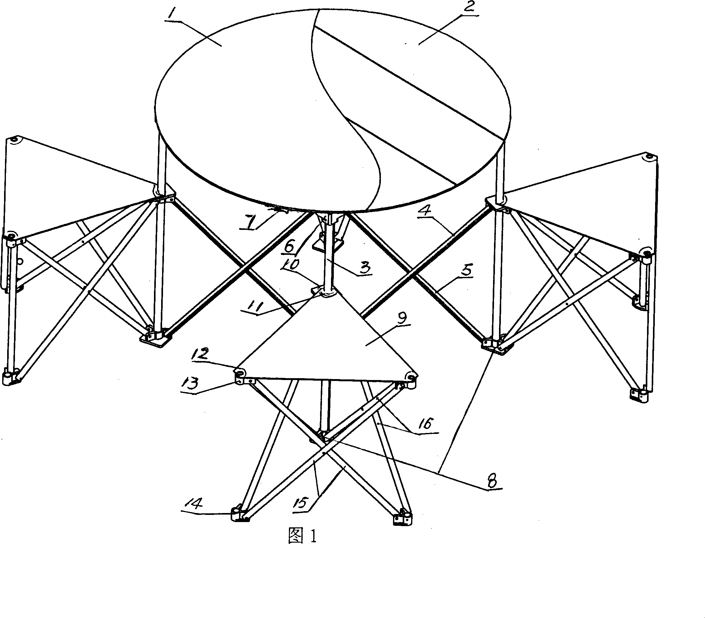 Conjoined jack-knifing table and chair