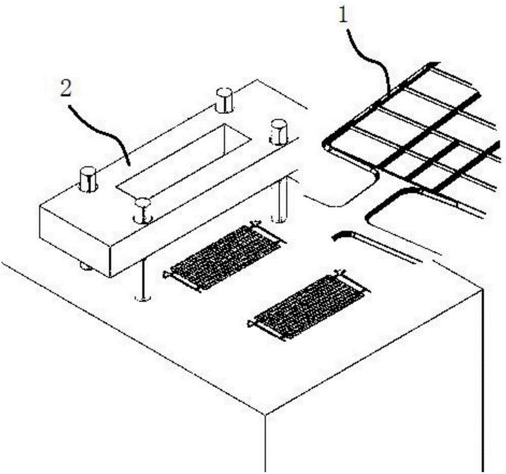 Lead-acid storage battery plate grid of staircase structure, electrode plate and manufacturing technology of electrode plate