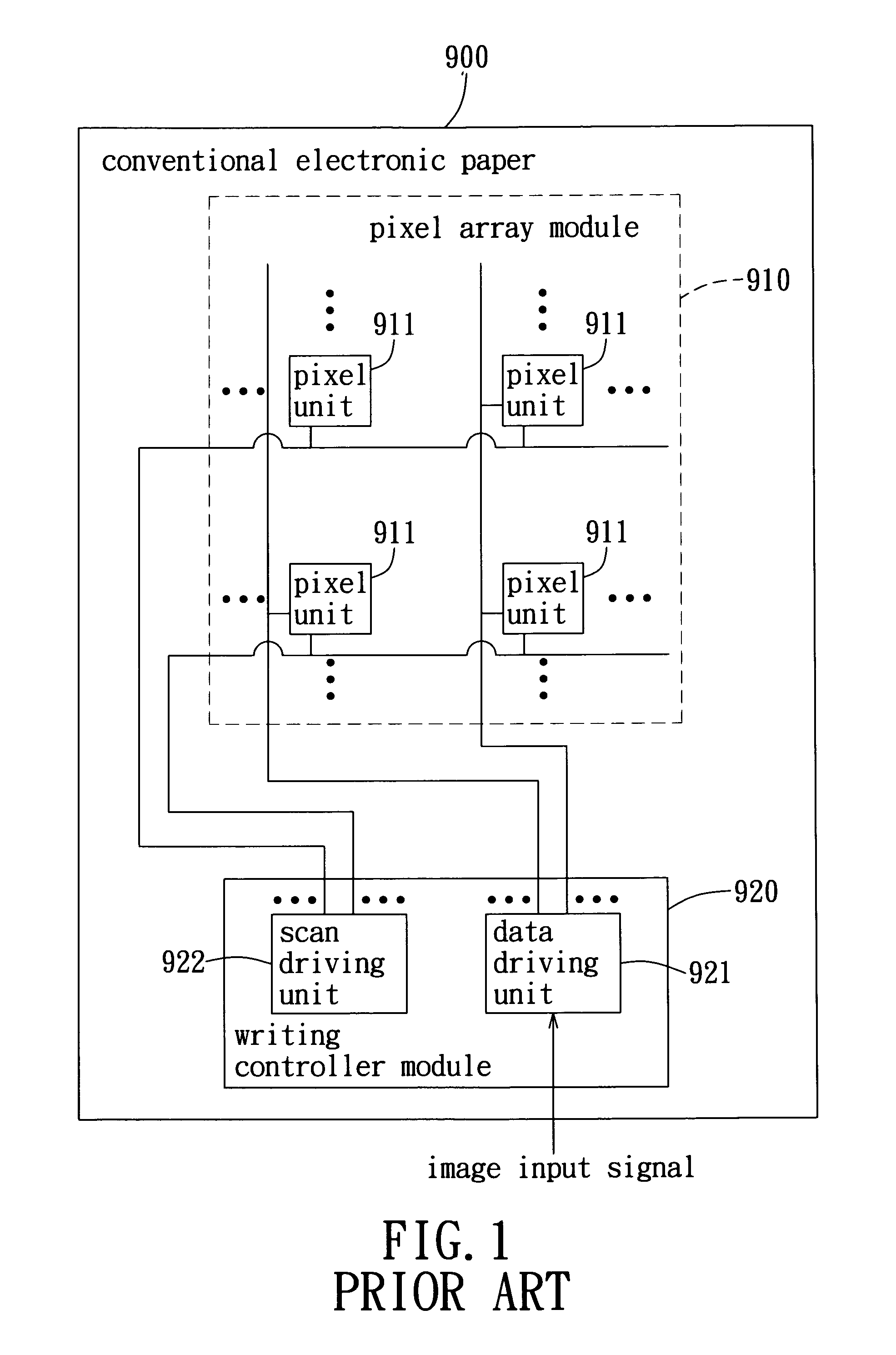 Writing apparatus for an electronic paper