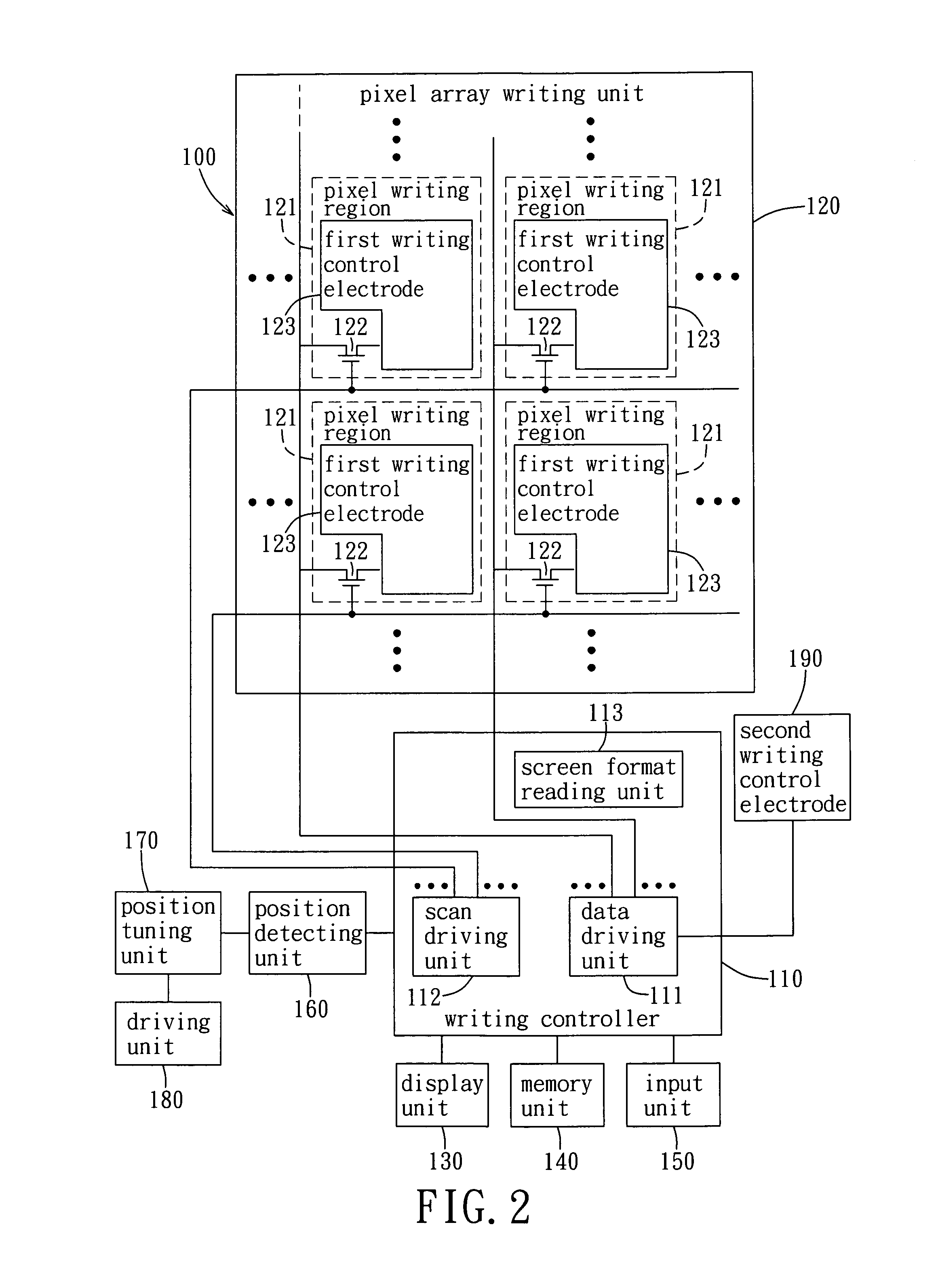 Writing apparatus for an electronic paper