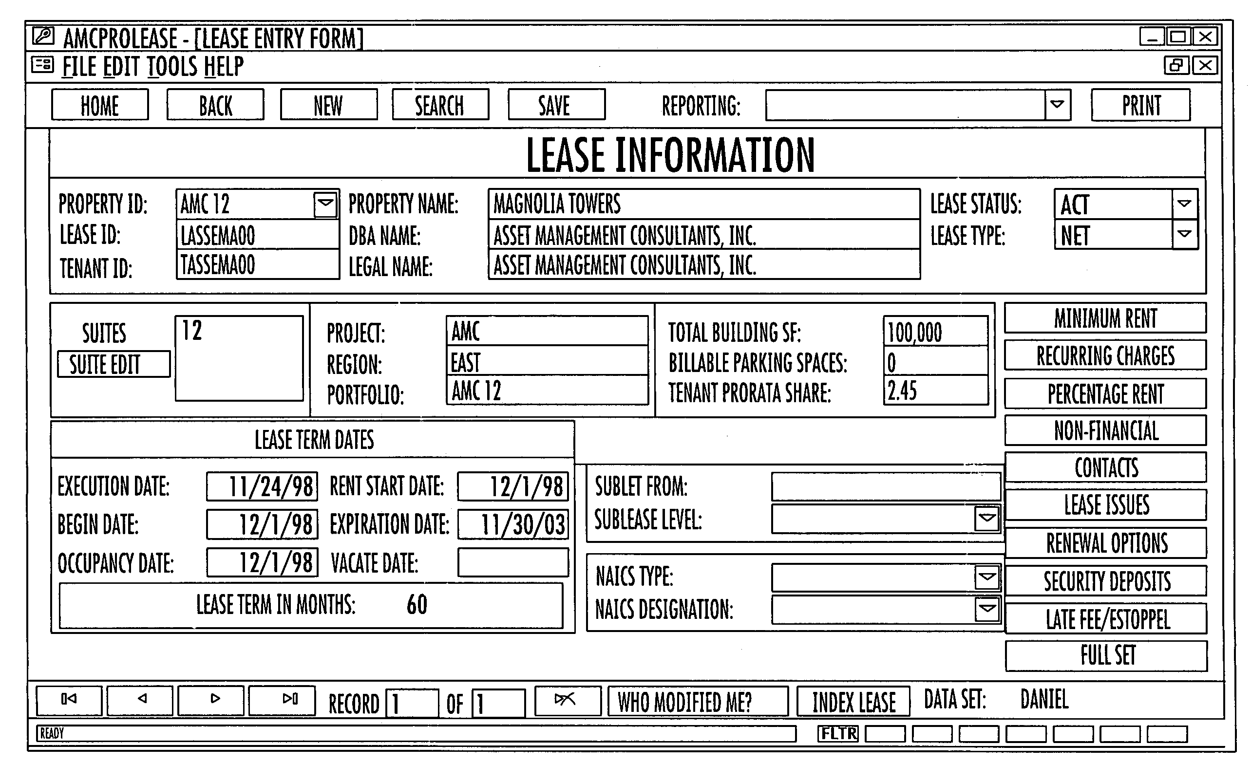 Electronic information management system for abstracting and reporting document information