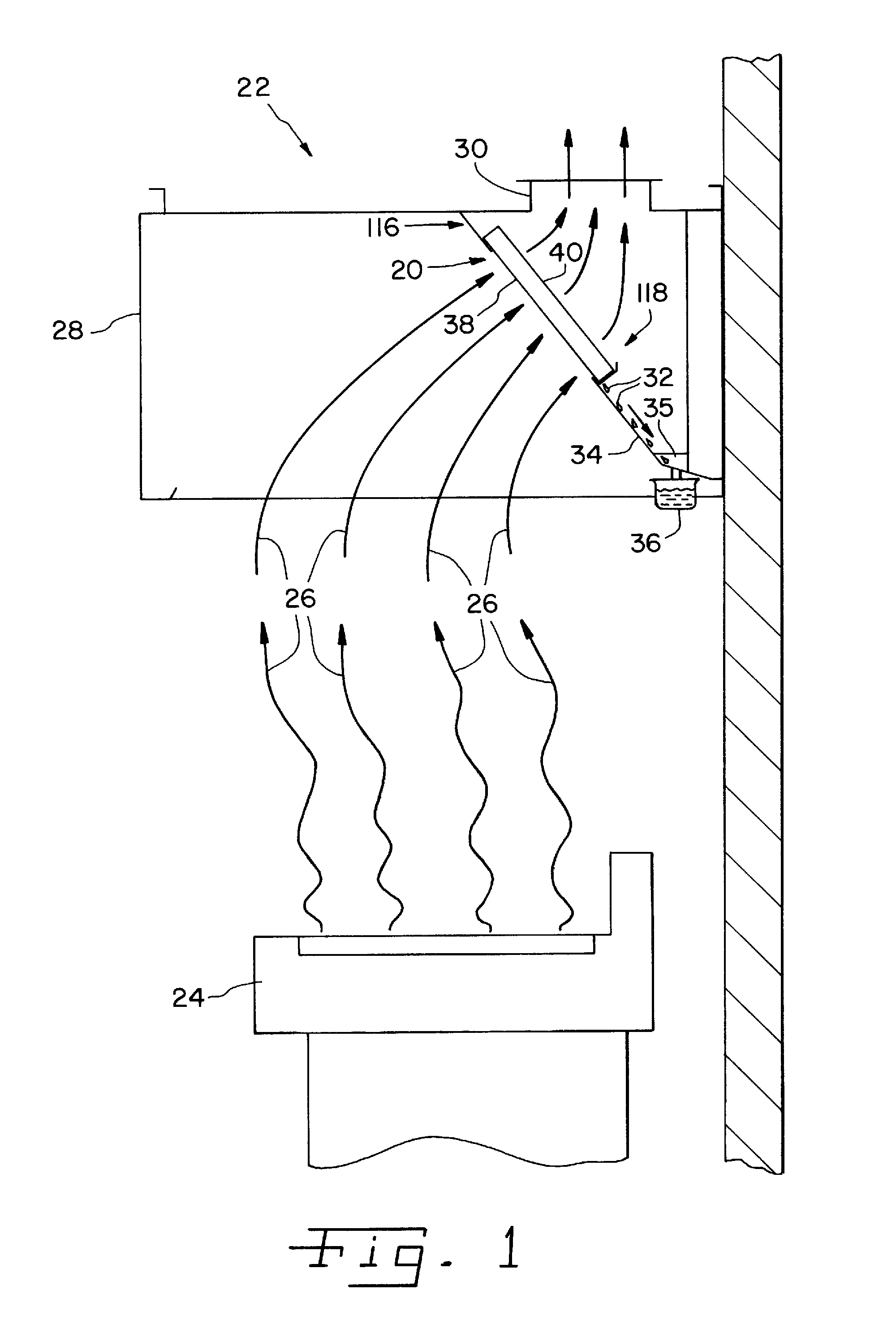 Impact filter with grease trap