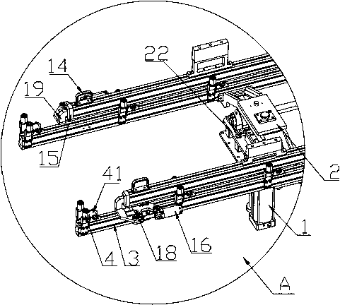 Automobile welding side wall line conveying mechanism