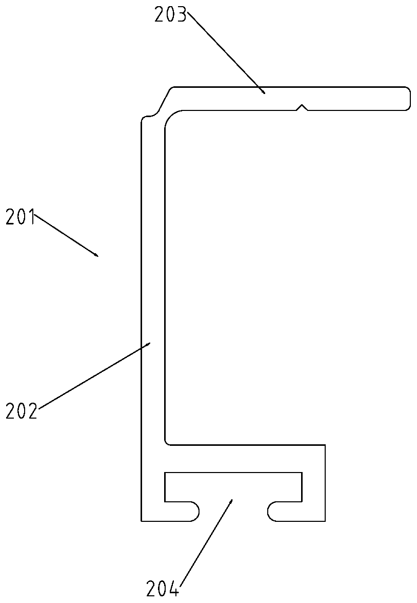 Aluminum alloy door leaf closing section component