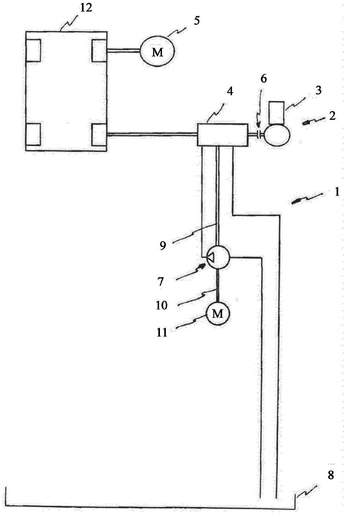 Pumping device for pumping oil from a reservoir to a transmission of a motor vehicle