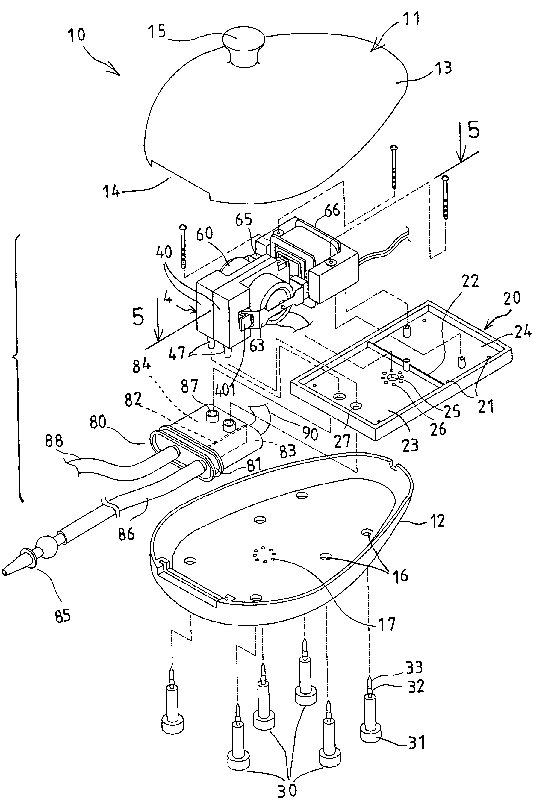 Snivel removing device