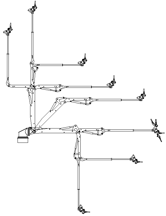 Boom system of wet spraying machine