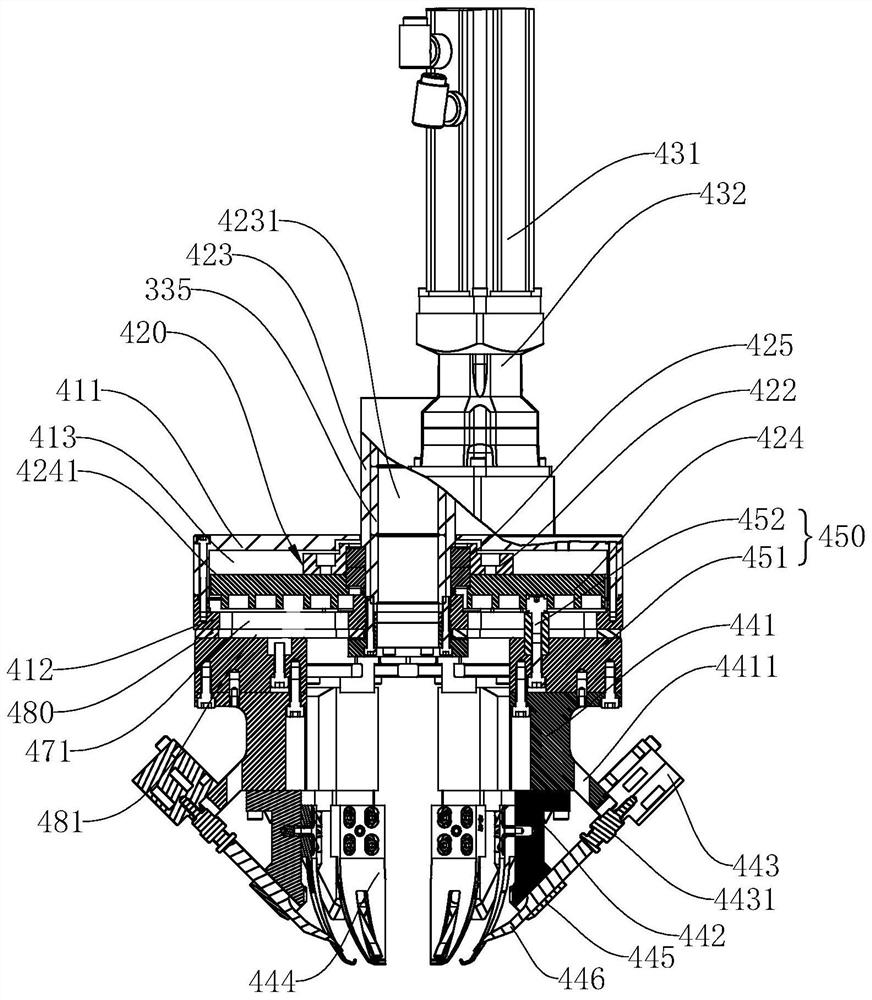 An assembly device for an automobile dust cover