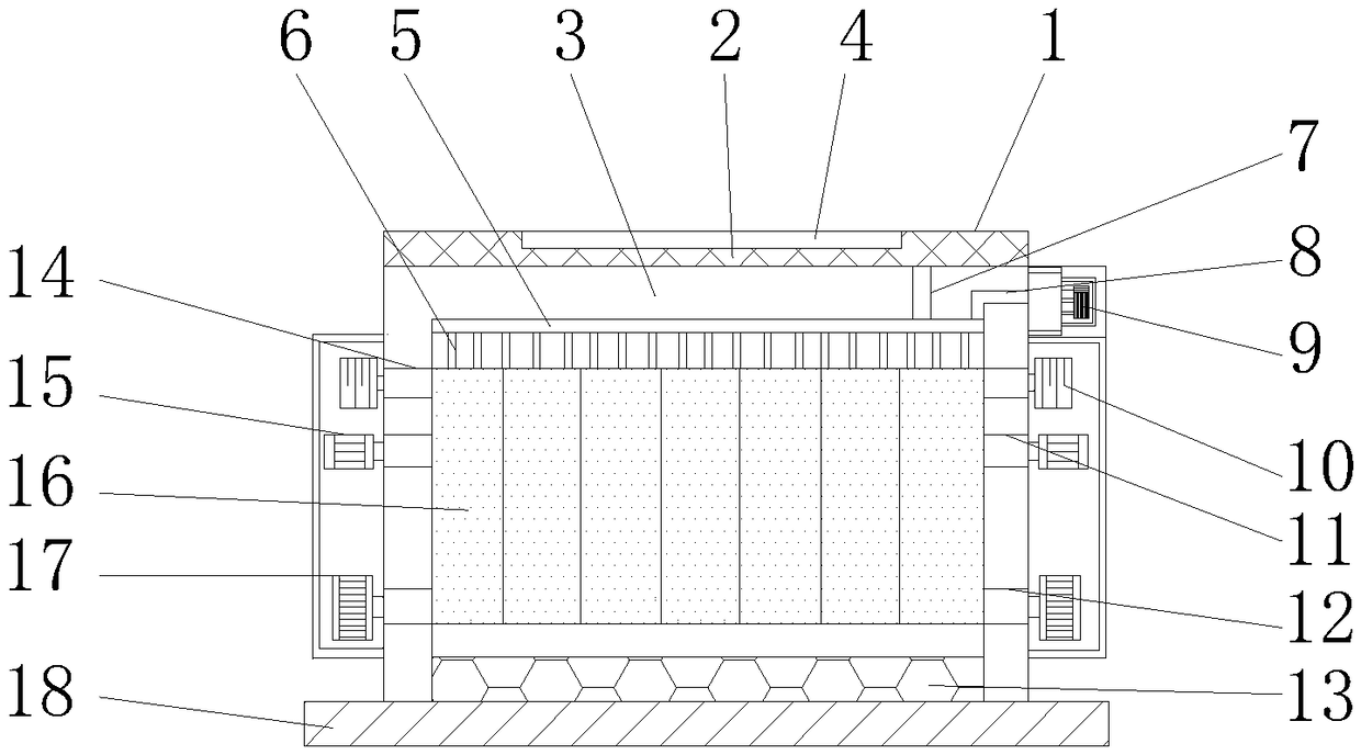 Automatic ironing device for garment material