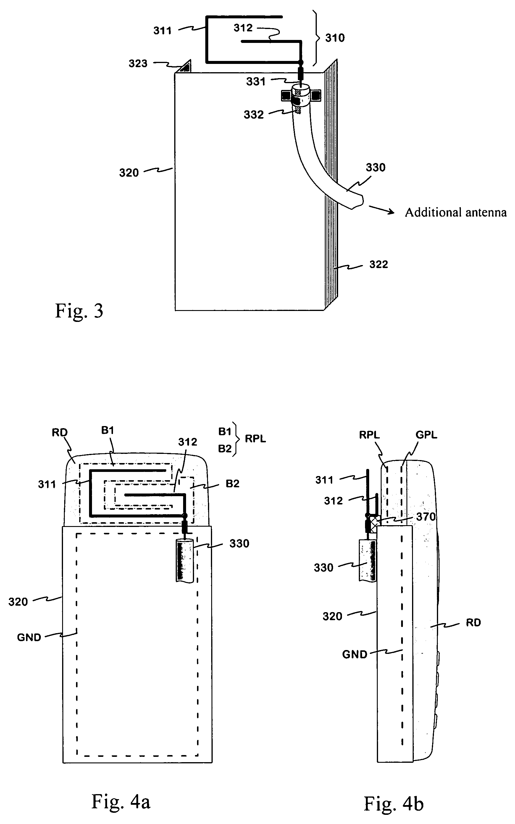 Arrangement for connecting additional antenna to radio device