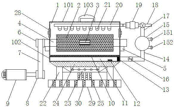 Washing device for mechanical parts