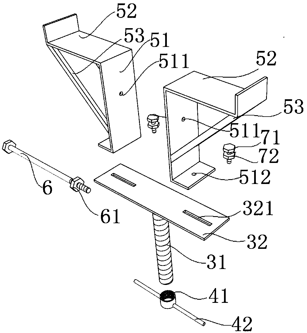 Multifunctional supporting support device for prefabricated building