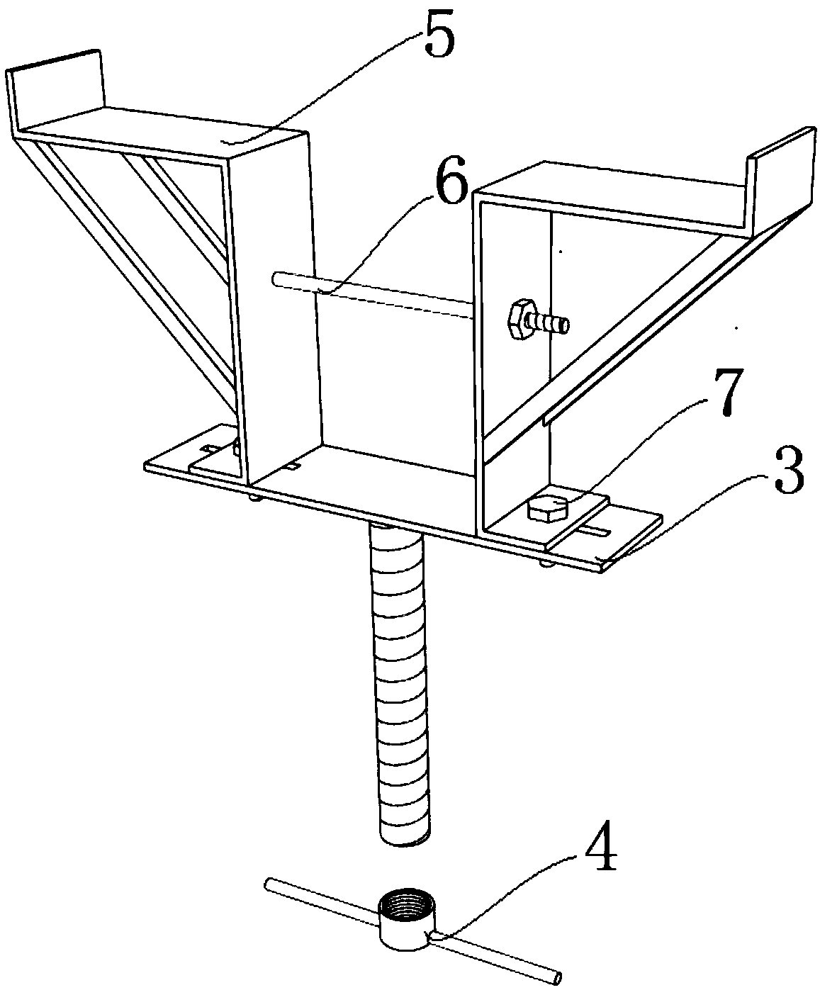 Multifunctional supporting support device for prefabricated building