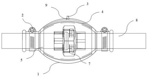 Air supply pipe joint leakage detection alarm device