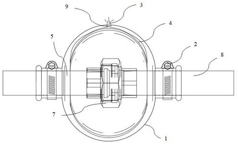 Air supply pipe joint leakage detection alarm device